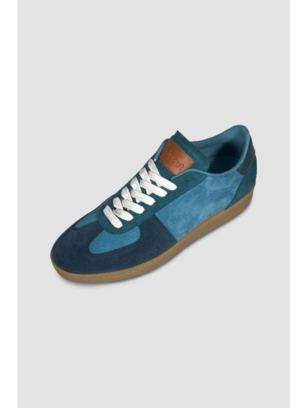 Men's Blue Suede Low-Top Sneaker - Casual Lace-Up